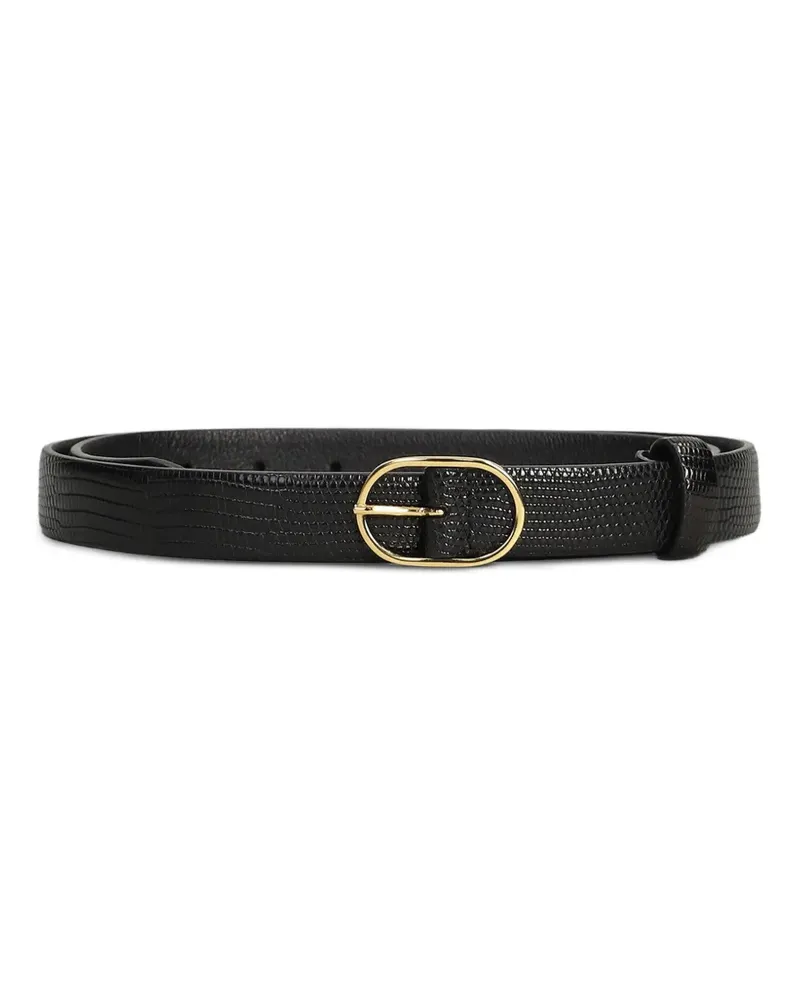 LARDINI Gürtel in Eidechsen-Optik - Schwarz Schwarz