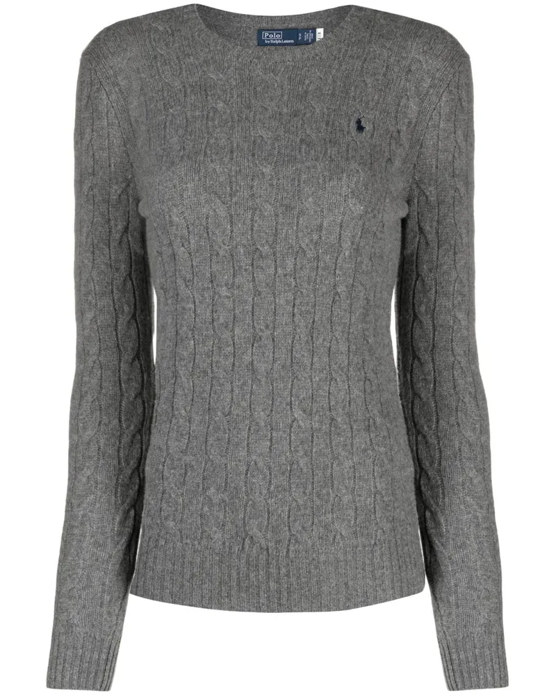 Ralph Lauren Polo Pony Pullover mit Zopfmuster - Grau Grau