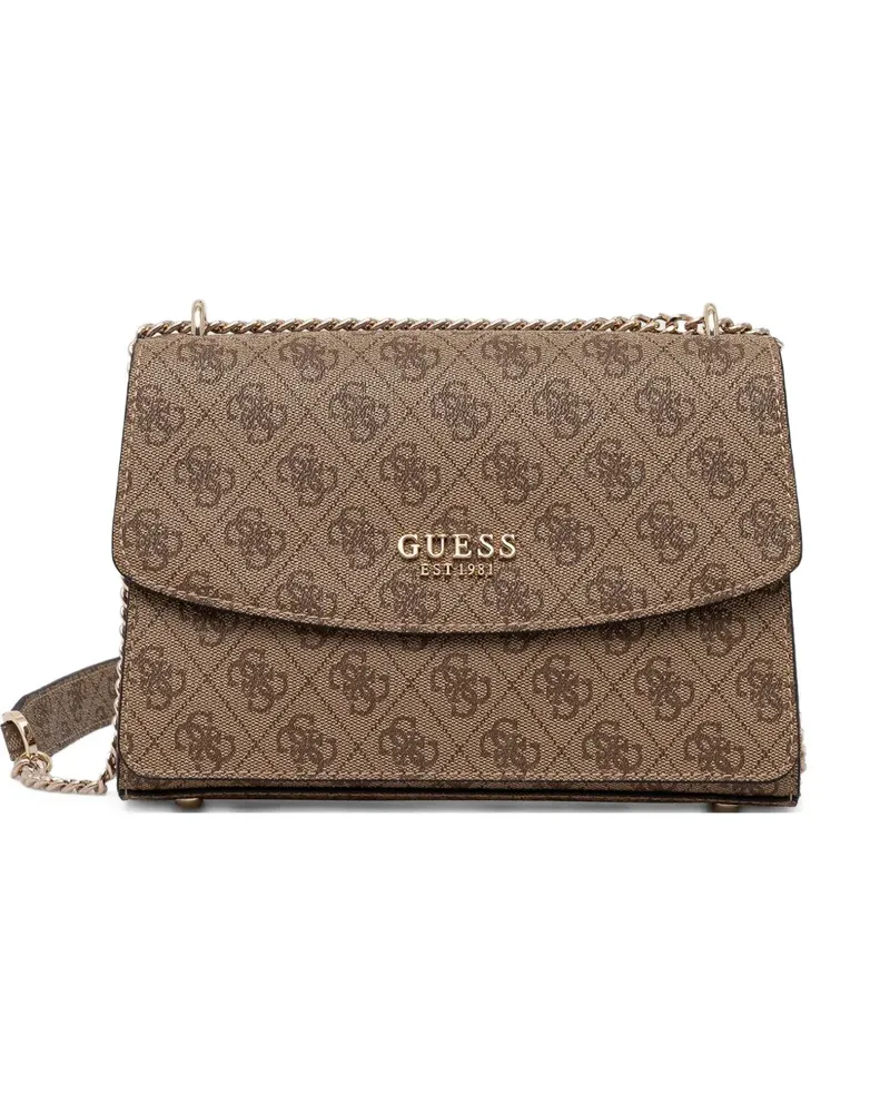 Guess Satchel-Tasche mit Muster - Braun Braun