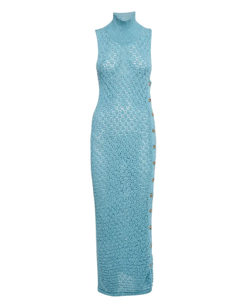 ROTATE Birger Christensen Tessa high-neck midi dress - Blau Blau
