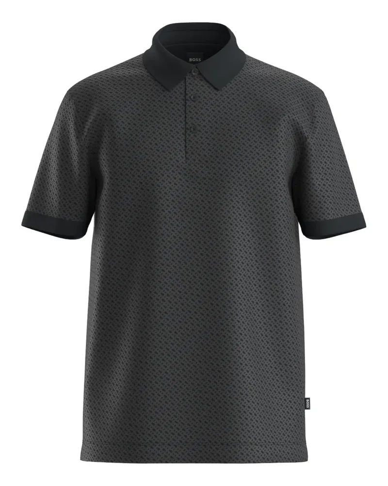 HUGO BOSS Gemustertes Poloshirt - Grau Grau