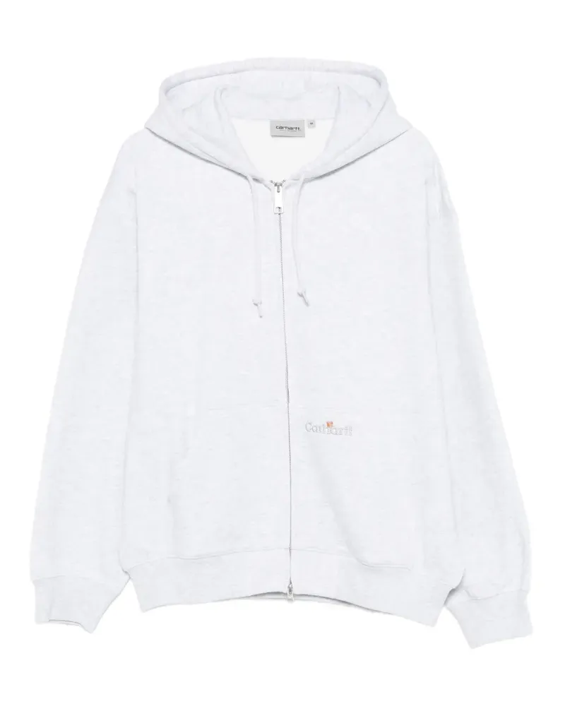 Carhartt WIP logo-embroidered zip-up hoodie - Grau Grau