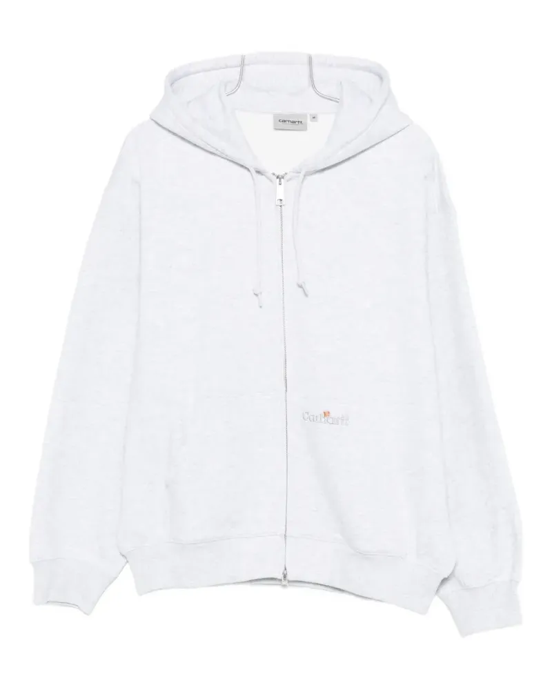 Carhartt WIP logo-embroidered zip-up hoodie - Grau Grau