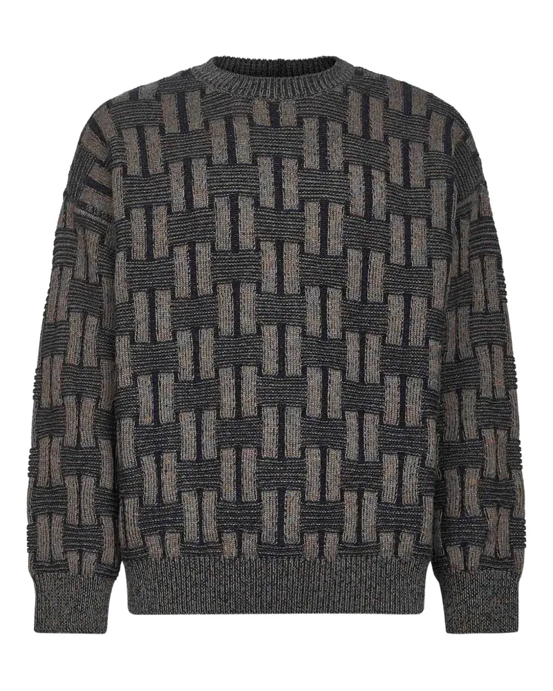 Giorgio Armani Pullover mit geometrischem Muster - Grau Grau