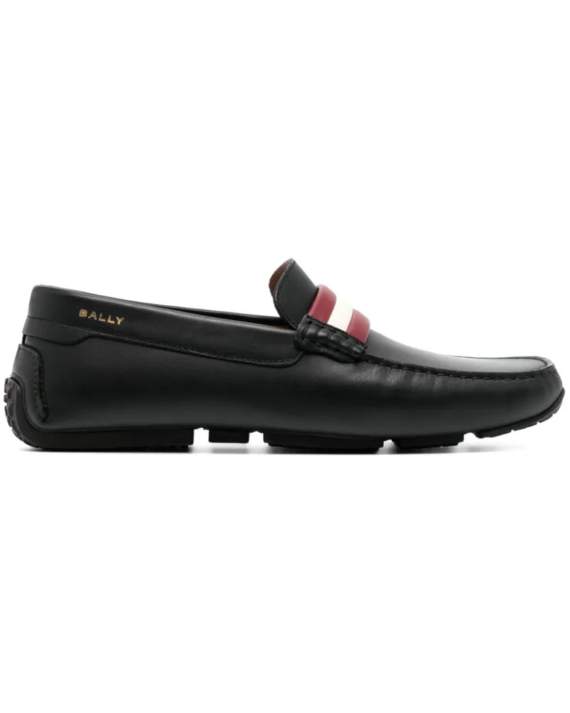 Bally Pilot Loafer aus Leder - Schwarz Schwarz