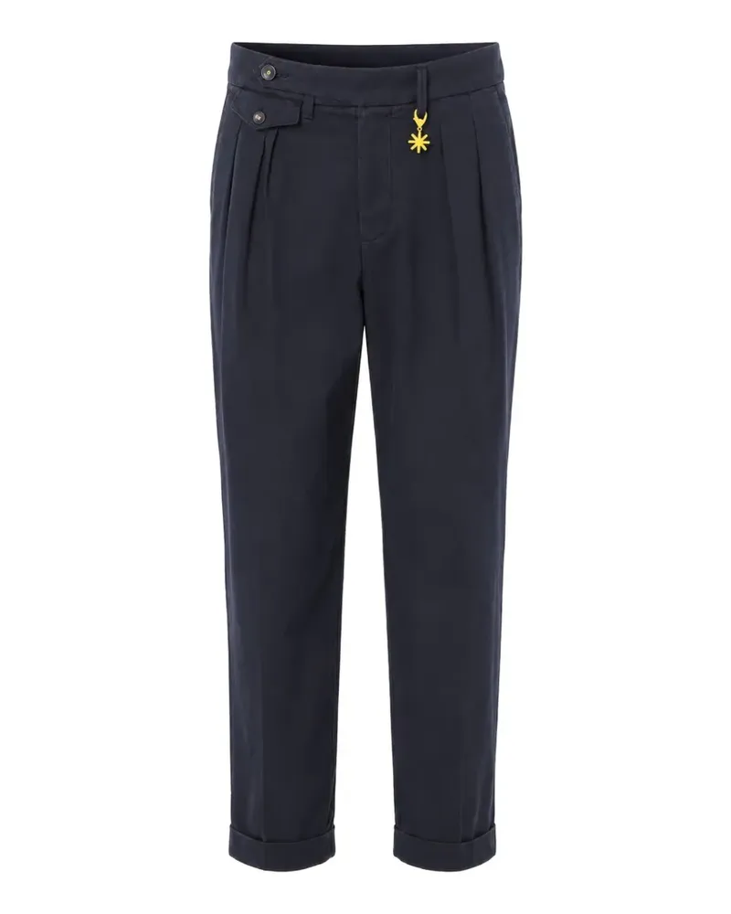Manuel Ritz pleated turn-up trousers - Blau Blau