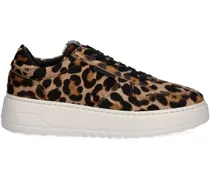 Sneakers mit Leoparden-Print - Braun