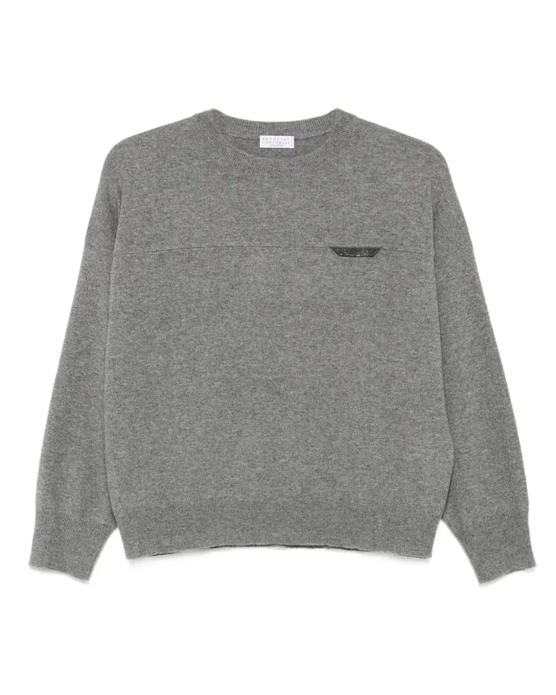 Brunello Cucinelli Pullover mit rundem Ausschnitt - Grau Grau