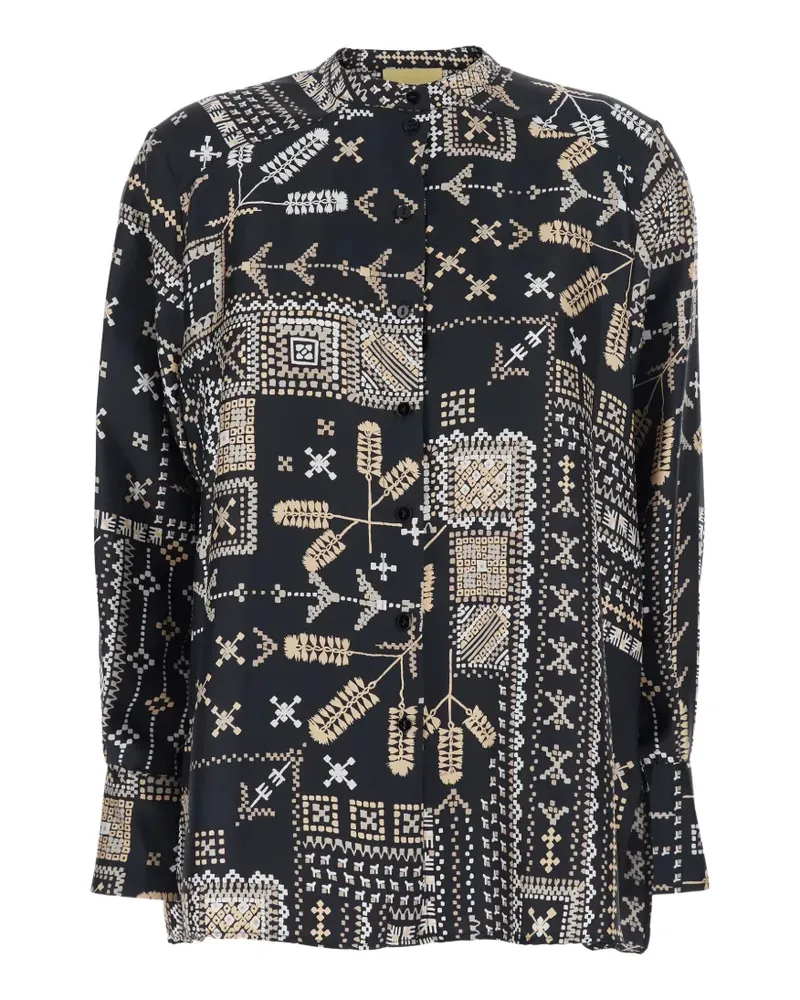 Momoni patterned shirt - Schwarz Schwarz