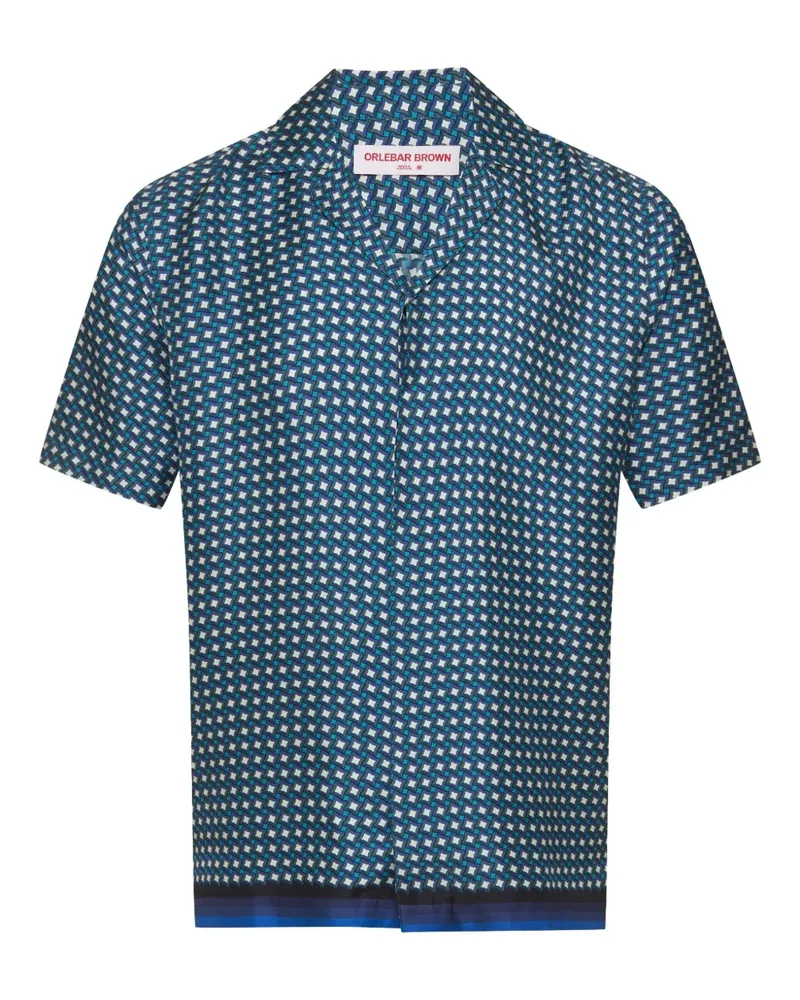 Orlebar Brown Maitan Seidenhemd - Blau Blau