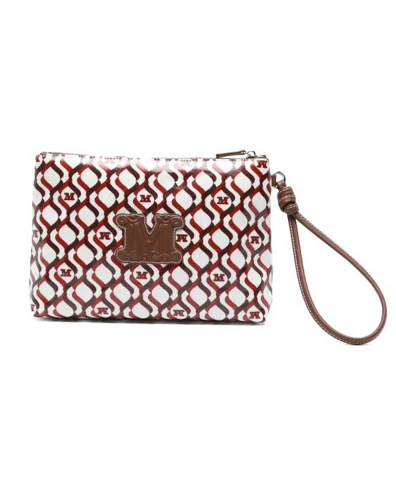 Max Mara patterned clutch bag - Weiß Weiß
