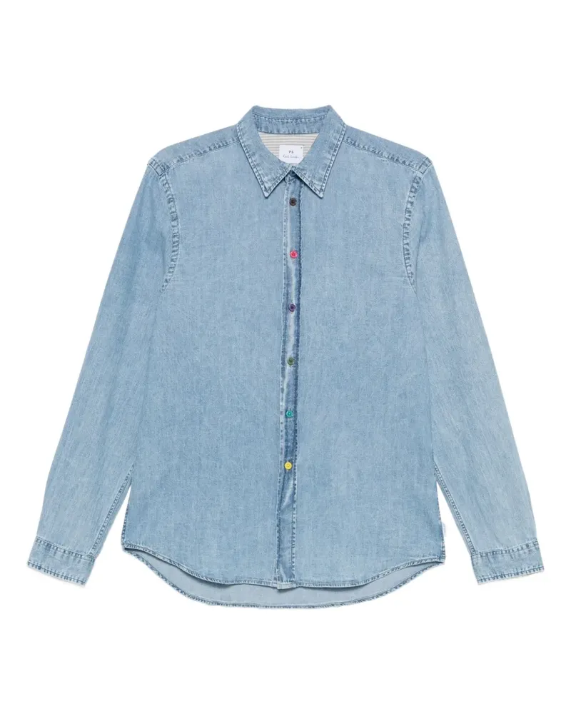 Paul Smith Jeanshemd mit Druckknöpfen - Blau Blau