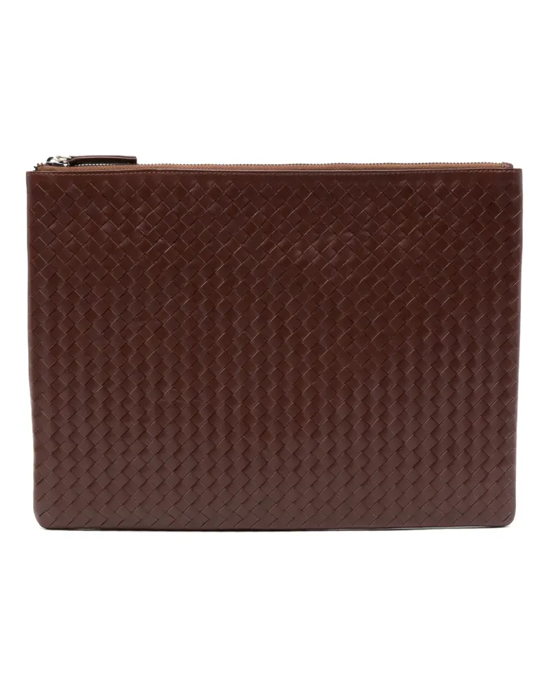 Dragon Diffusion Gewebte A4 Clutch - Braun Braun