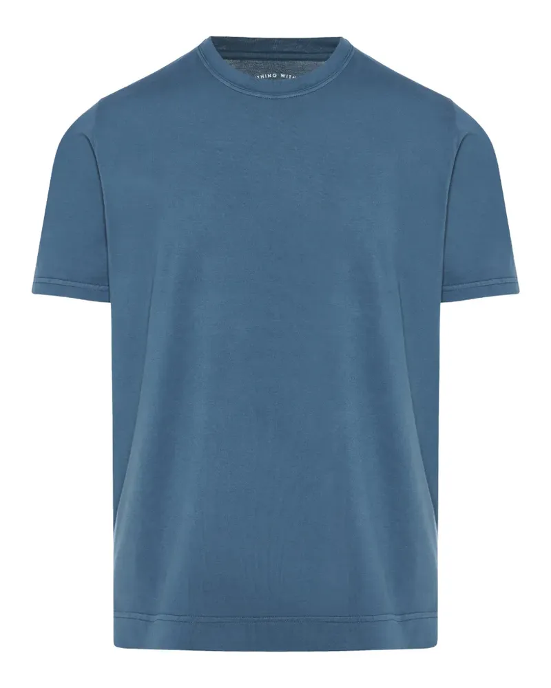Fedeli T-Shirt mit rundem Ausschnitt - Blau Blau