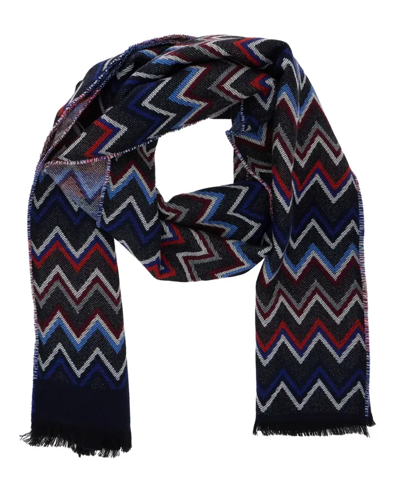 Missoni zigzag fringed wool scarf - Schwarz Schwarz