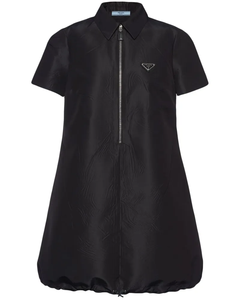 Prada Kleid mit Dreiecks-Logo - Schwarz Schwarz
