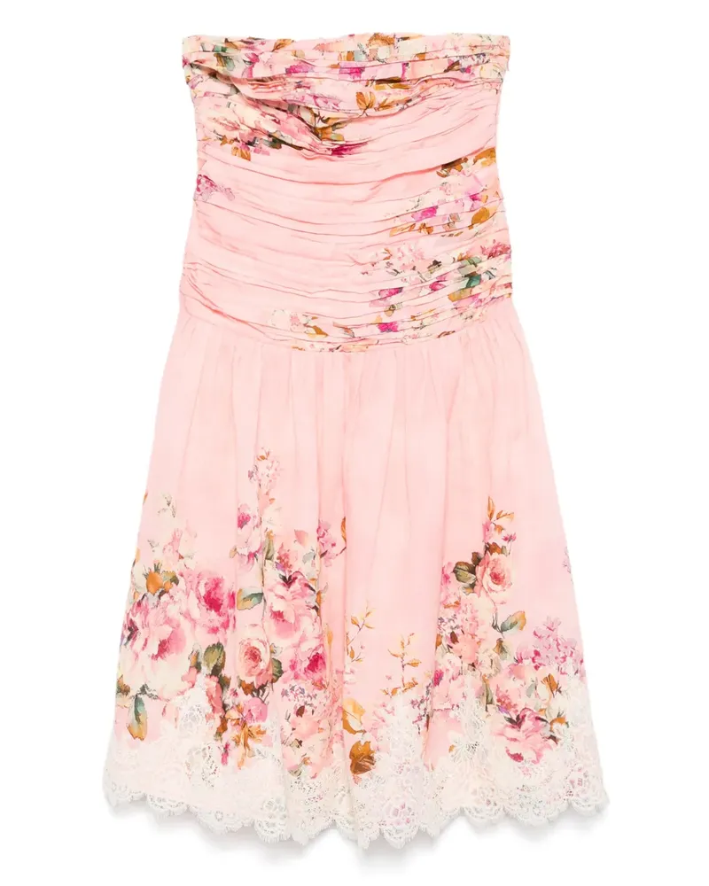 Hemant & Nandita Kleid mit Blumenprint - Rosa Rosa