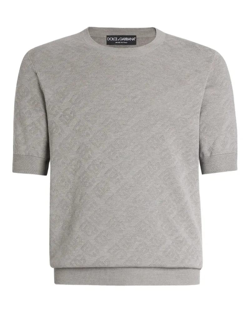 Dolce & Gabbana Strukturiertes T-Shirt - Grau Grau