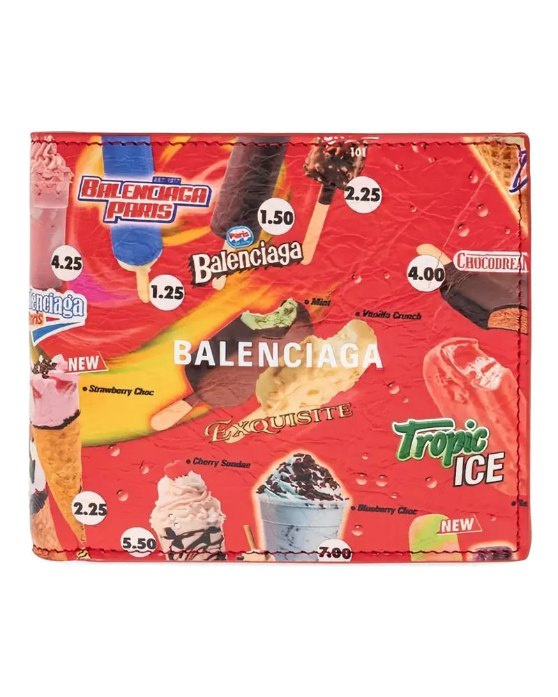 Balenciaga ice cream print wallet - Rot Rot