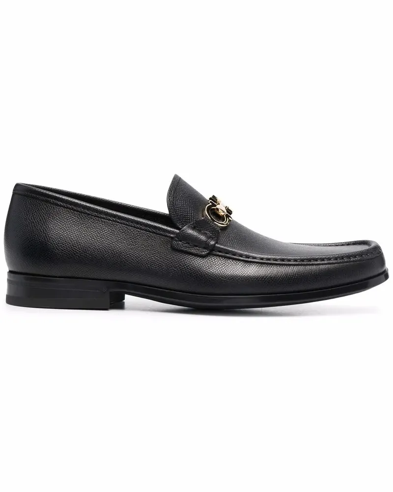 Ferragamo Loafer mit Gancini-Schild - Schwarz Schwarz