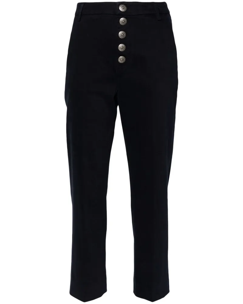 Dondup Nima Hose mit Logo-Schild - Blau Blau