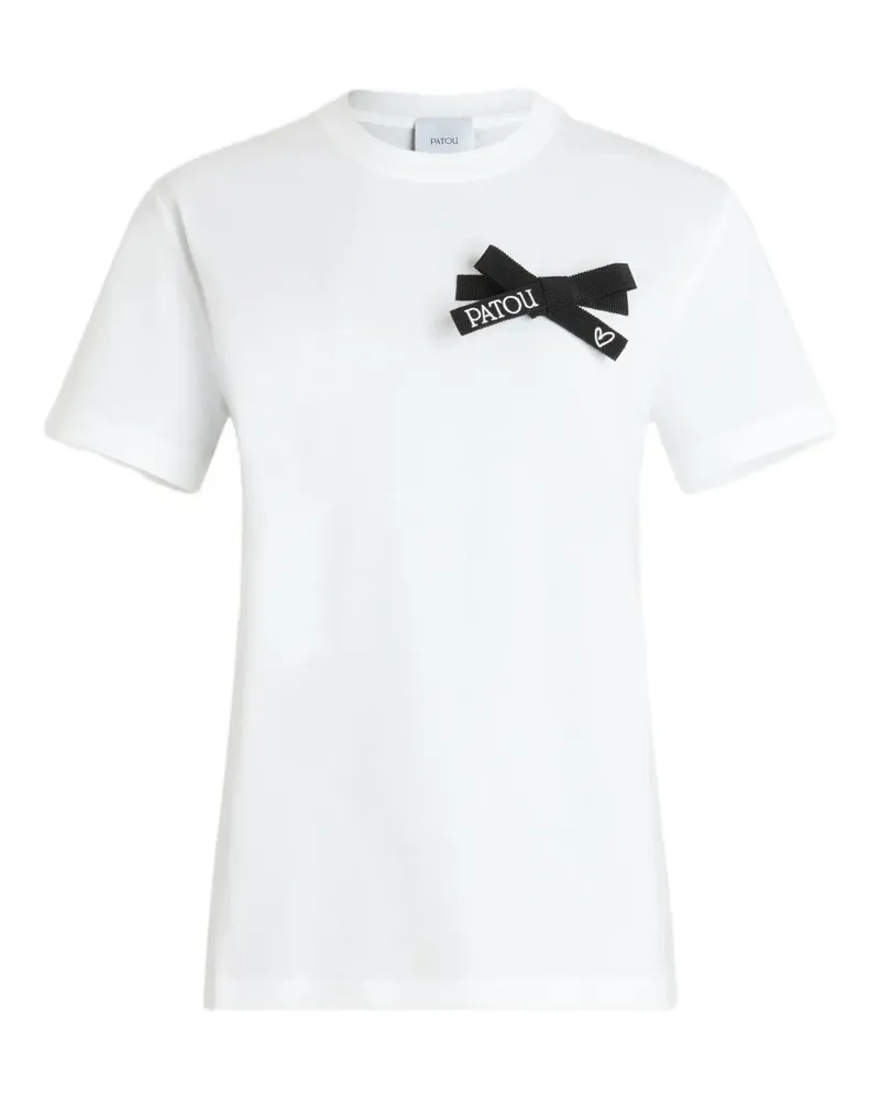 Patou T-Shirt mit Schleife - Weiß Weiß
