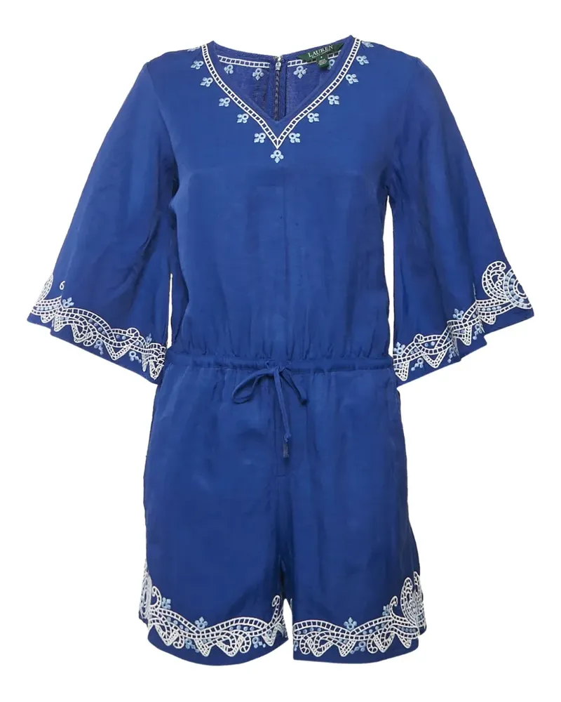 Ralph Lauren 2000s Playsuit mit Stickerei - Blau Blau