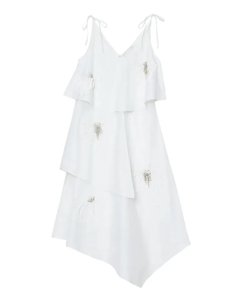 3.1 phillip lim appliqué layered midi dress - Weiß Weiß