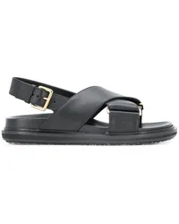 Marni Fussbett Sandalen Schwarz