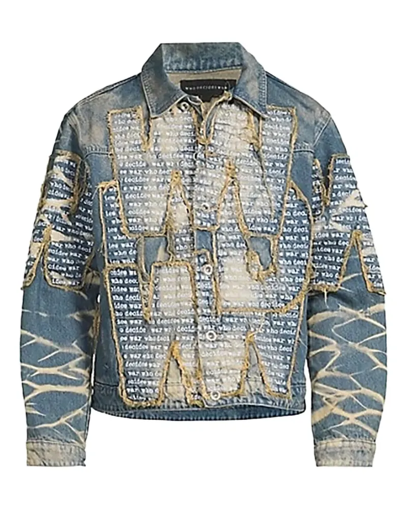 WHO DECIDES WAR Overlay denim jacket - Blau Blau