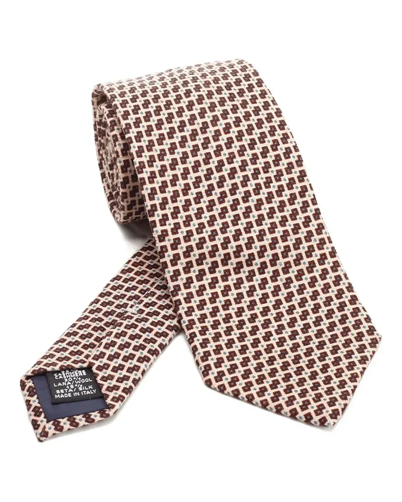 Al Duca D’Aosta 1902 geometric-pattern tie - Nude Nude