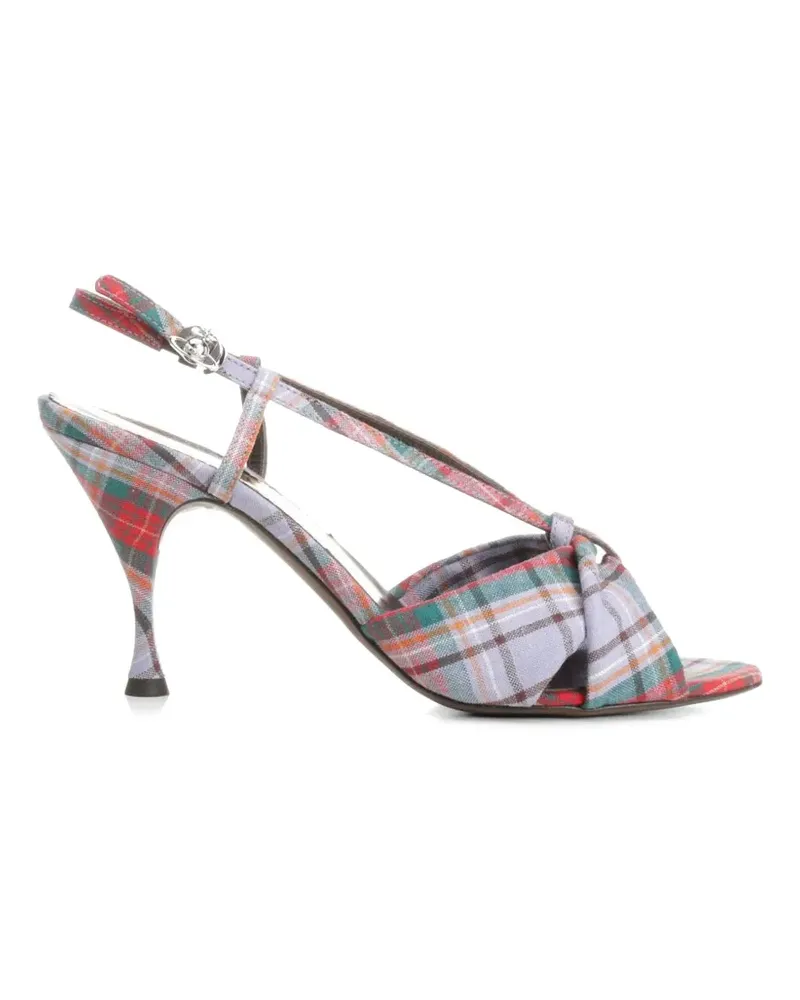 Vivienne Westwood Marilyn plaid knot sandals - Violett Violett