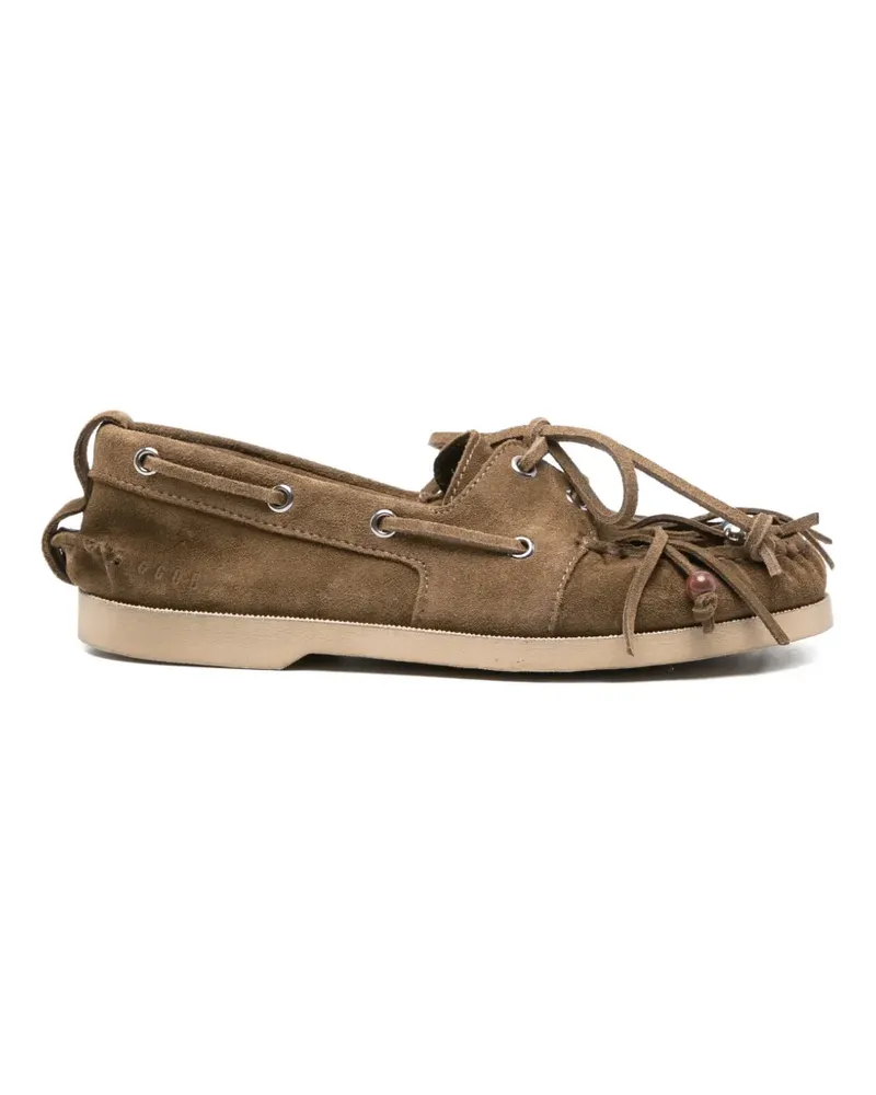 Golden Goose Cruise fringed beaded boat shoes - Braun Braun