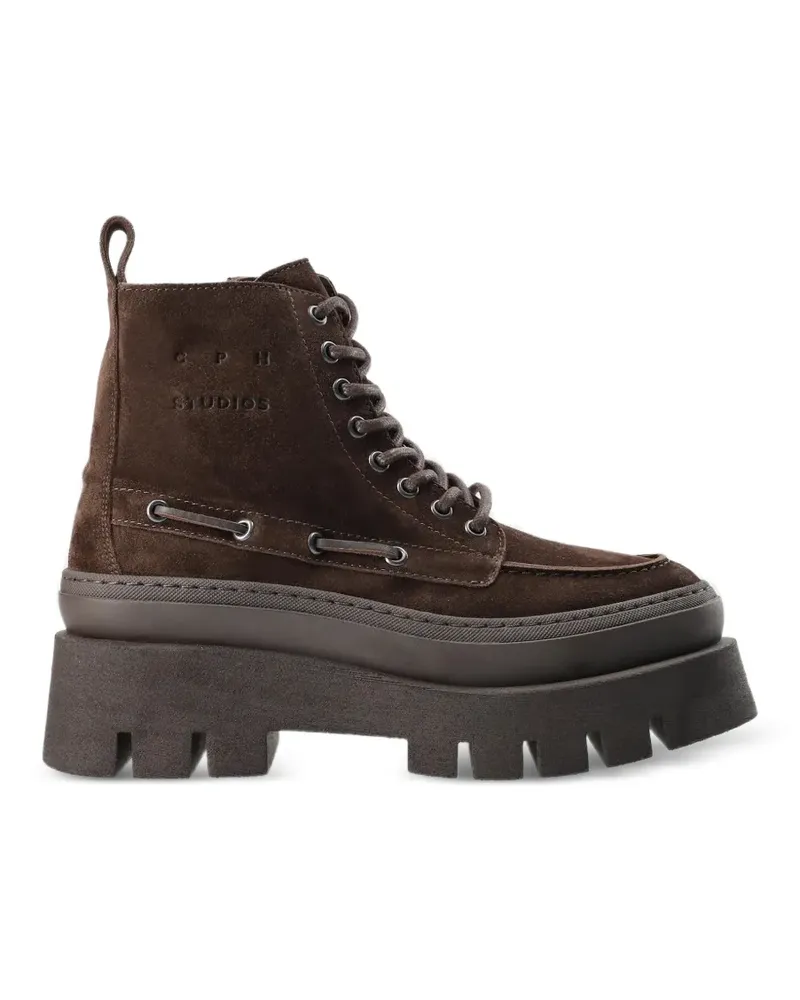 Copenhagen platform lace-up boots - Braun Braun
