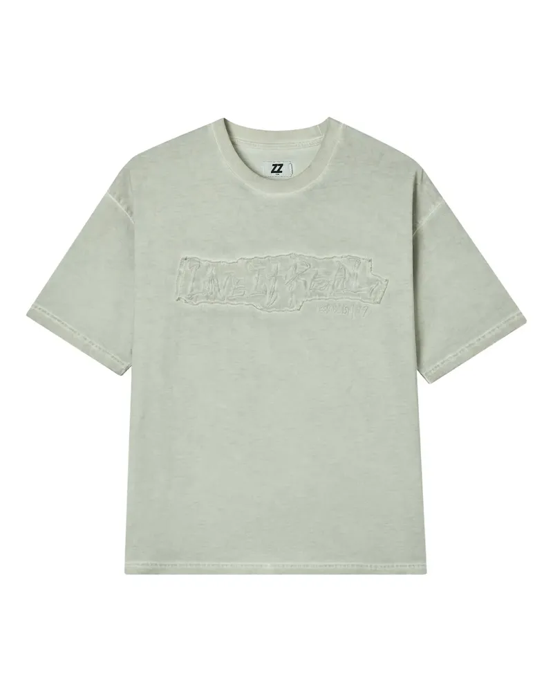 Izzue T-Shirt mit Logo-Prägung - Grün Grün