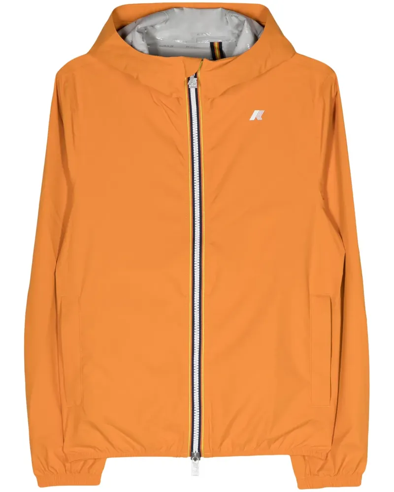 K-Way Leichte Stretch Dot Kapuzenjacke - Orange Orange