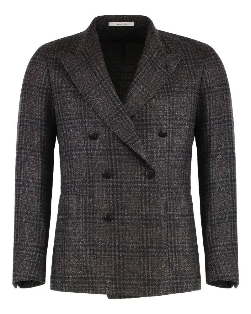 Tagliatore double-breasted checked blazer - Braun Braun