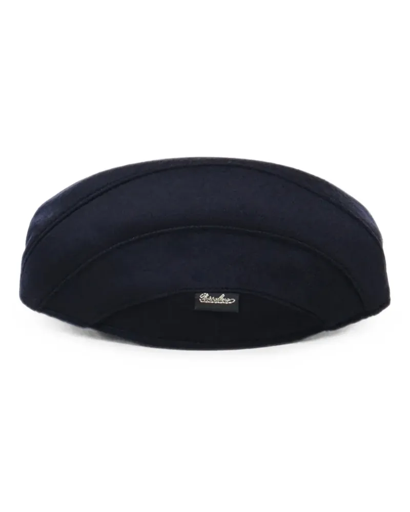 Borsalino Flache Vincenzo Baseballkappe aus Kaschmir - Blau Blau