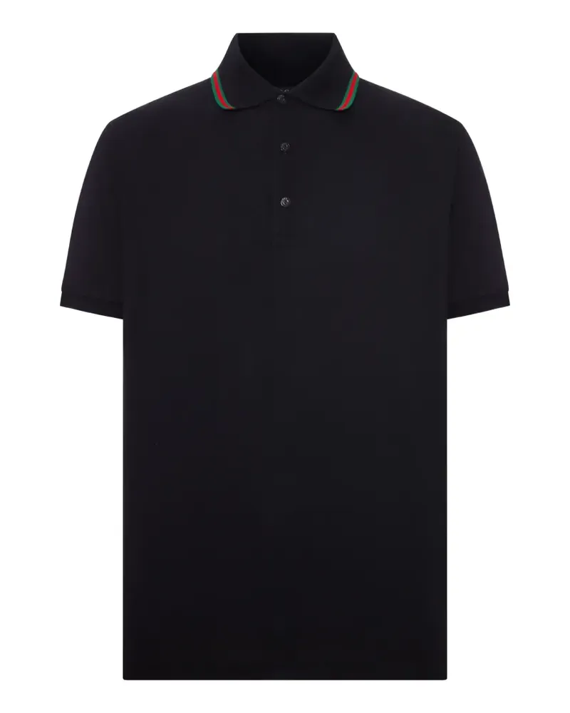 Gucci Web-stripe polo shirt - Schwarz Schwarz