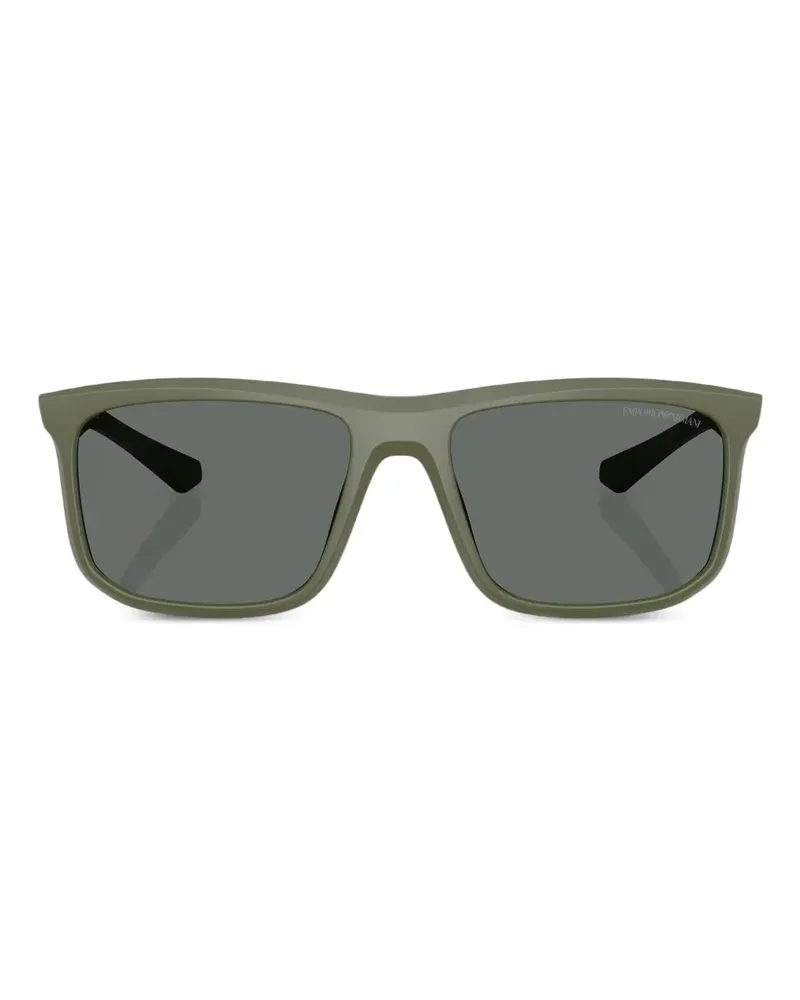 Emporio Armani Sonnenbrille mit eckigem Gestell - Grün Grün