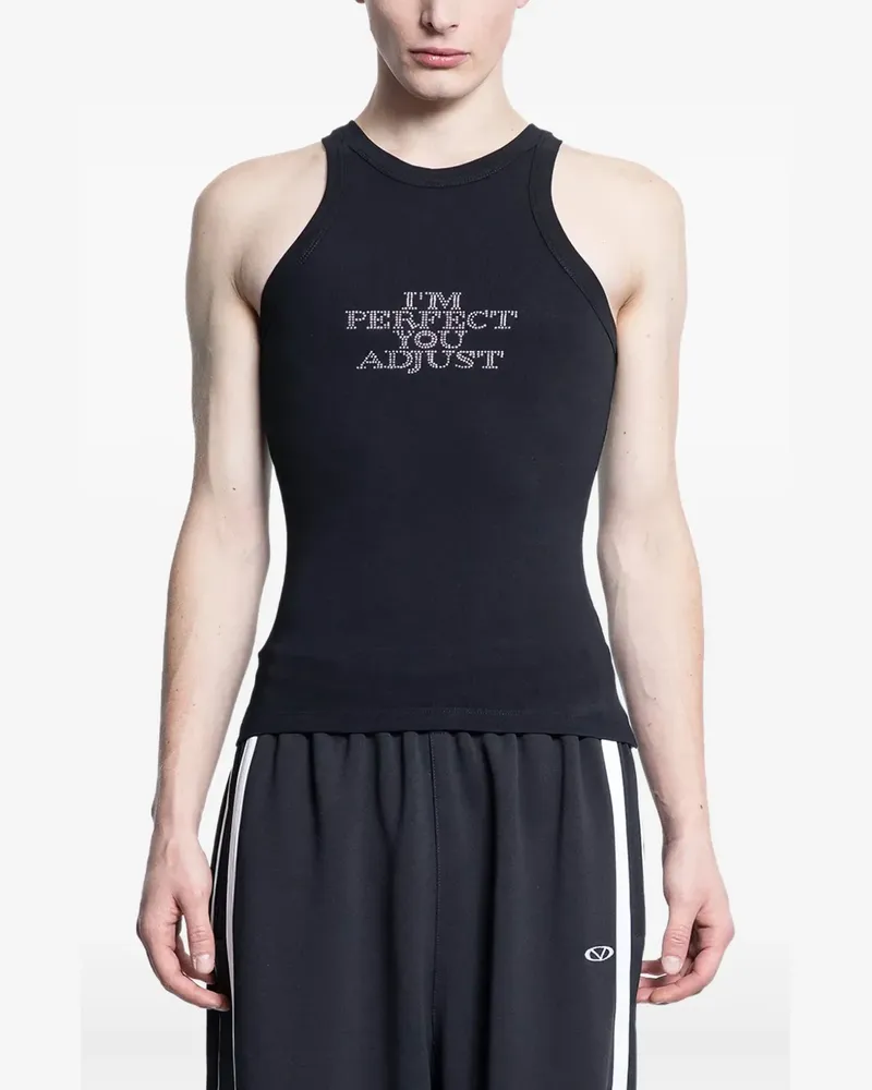 VETEMENTS Mit Buchstaben verziertes Tanktop - Schwarz Schwarz
