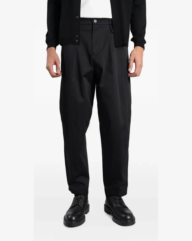 Low Brand Amemura Tapered-Hose mit Falten - Schwarz Schwarz