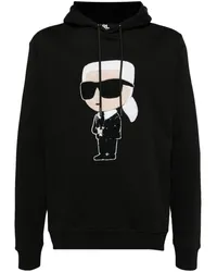 Karl Lagerfeld Hoodie mit Patch Schwarz