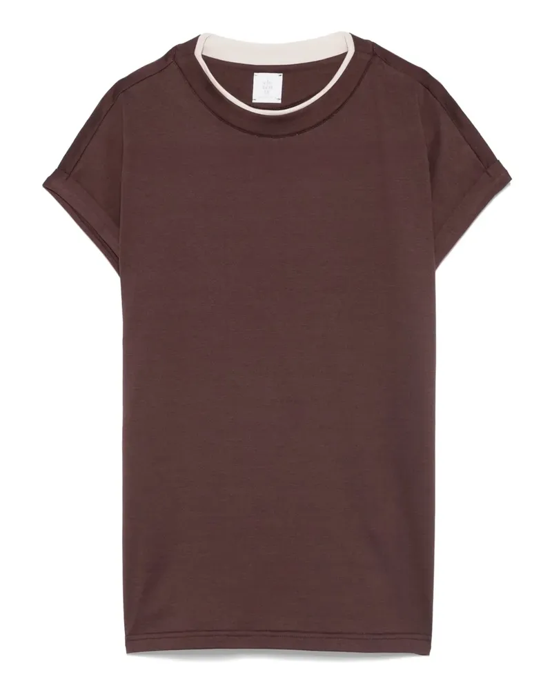 Eleventy T-Shirt mit Rundhalsausschnitt - Violett Violett