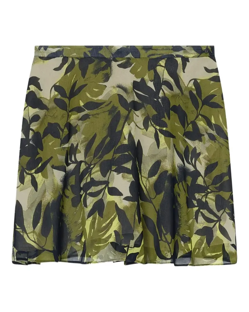 Armani Exchange leaf-print mini skirt - Grün Grün