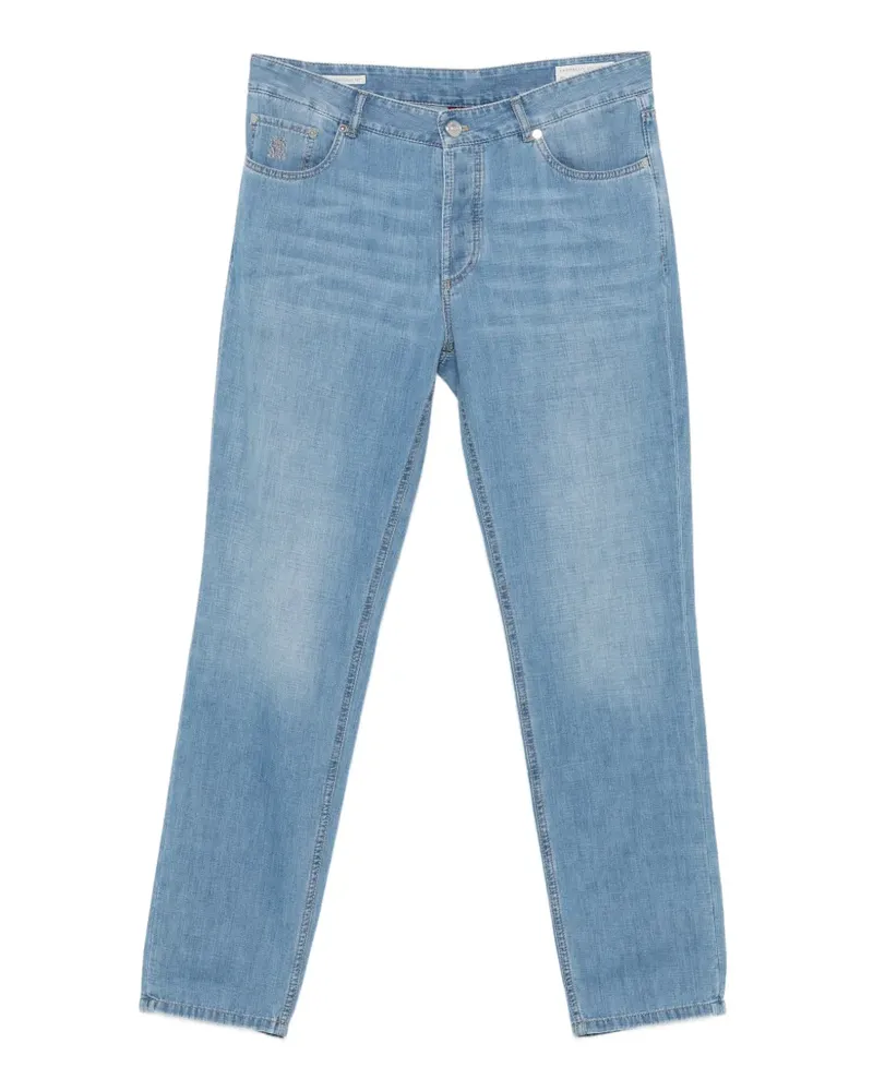 Brunello Cucinelli Bestickte Jeans - Blau Blau