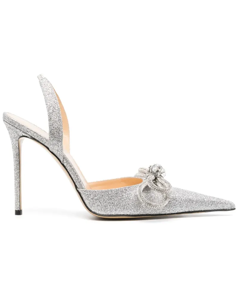 Mach & Mach Pumps mit Glitter 95mm - Silber Silber