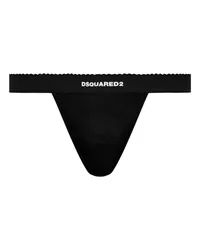 Dsquared2 Tanga mit Logo-Print Schwarz