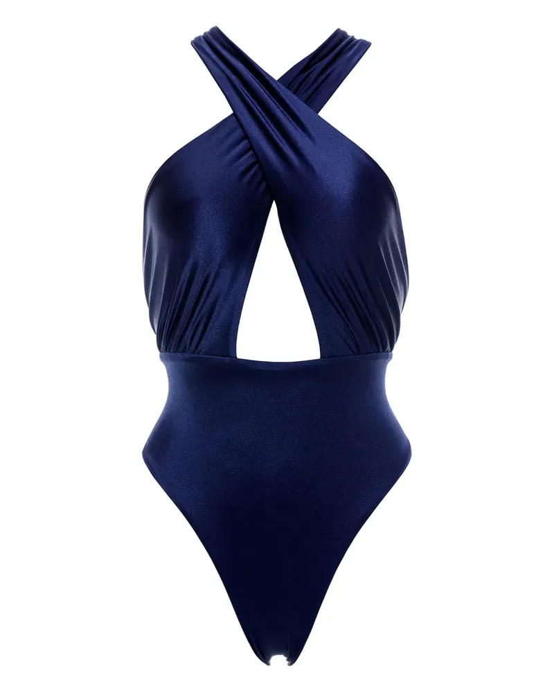 AGUA BENDITA Badeanzug mit überkreuzten Trägern - Blau Blau