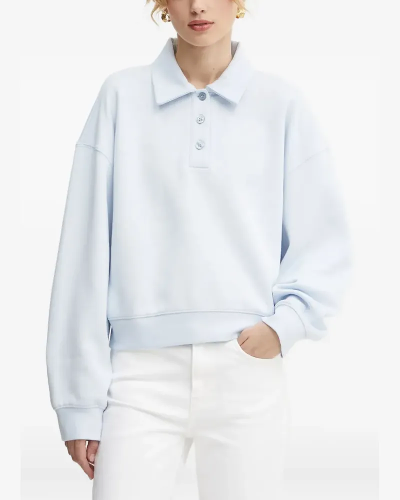 Filippa K Langärmeliges Poloshirt - Blau Blau